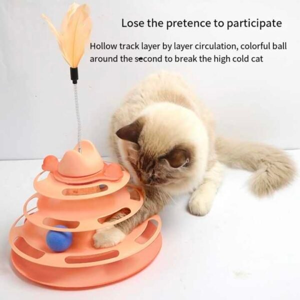 Cat Toy Track Tower Interactive