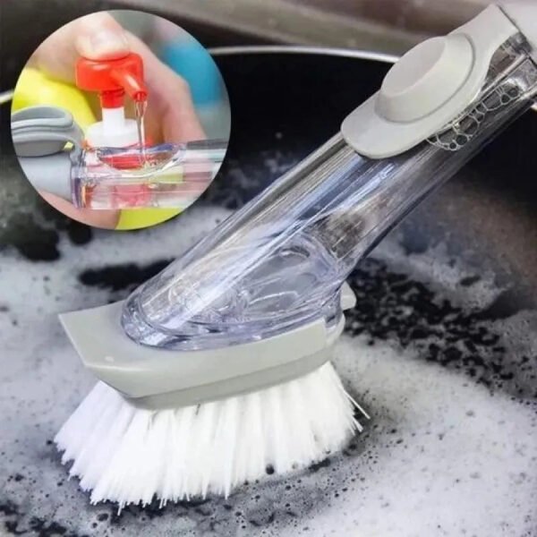 2-in-1 Cleaning Brush with Dishwasher Detergent